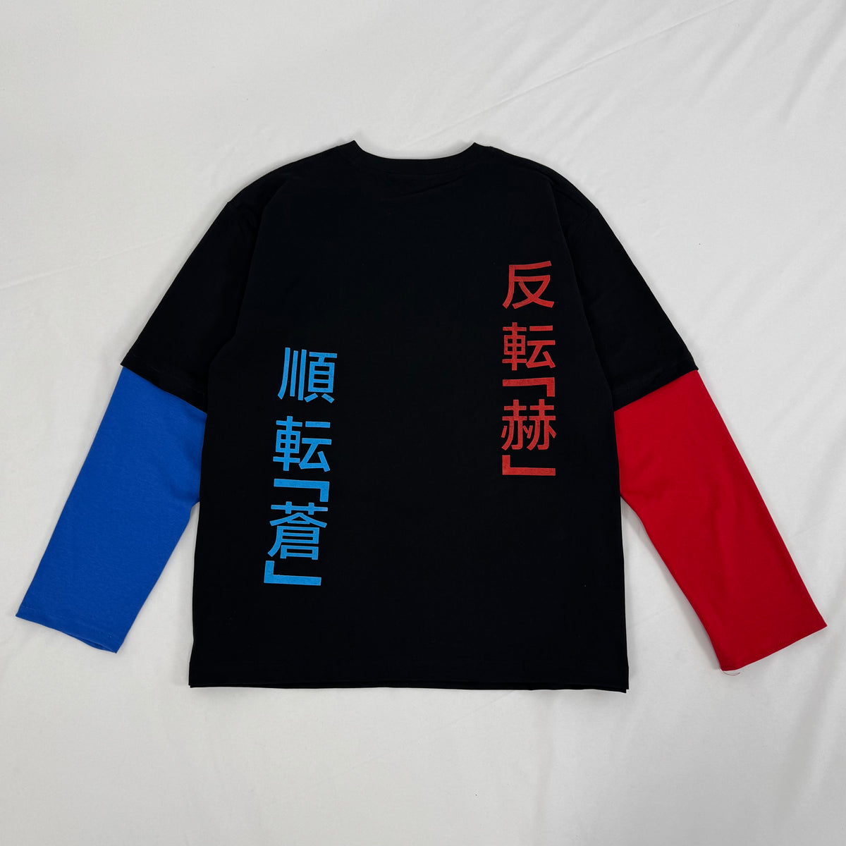 red & blue top